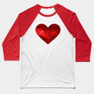 Red Electric Love Heart Baseball T-Shirt